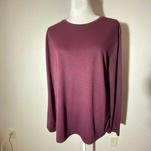 Women's Athletic Works Burgundy Long Sleeve Shirt Size XL
